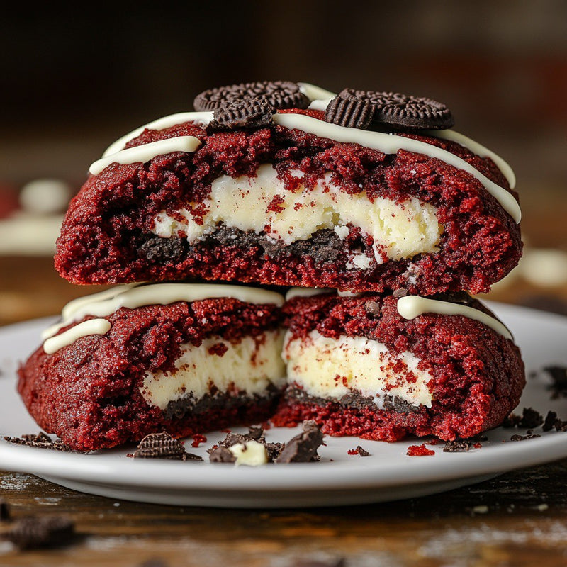 Stuffed Red Velvet Oreo Gourmet Thick Cookie