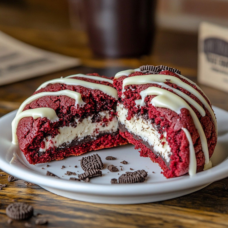 Stuffed Red Velvet Oreo Gourmet Thick Cookie